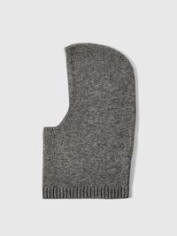 CASHMERE BLEND BALACLAVA, Medium Grey Melange, highres
