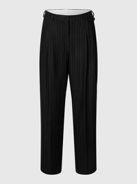 WOOL BLEND  SUIT TROUSERS, Black, highres