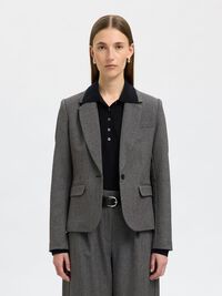 SLIM FIT BLAZER, Black, highres