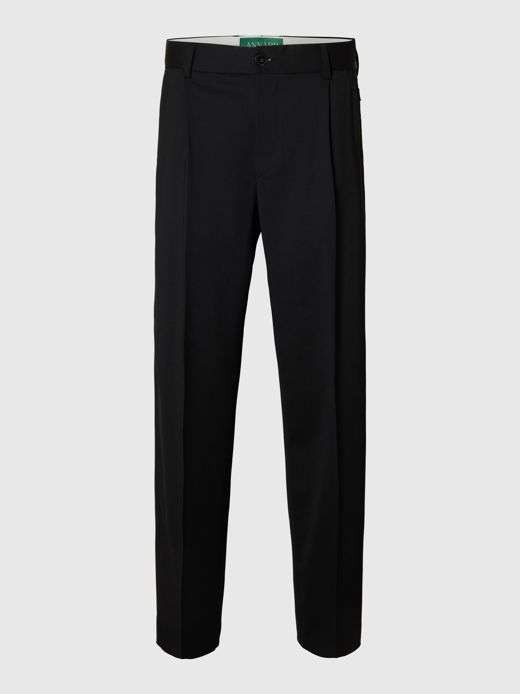 ULDBLANDING LØSTSIDDENDE BUKSER, Black, highres
