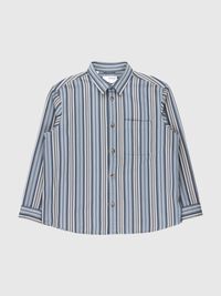 GESTREIFTES BAUMWOLL OVERSHIRT, Stormy Weather, highres