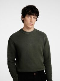 RONDE HALS SWEATER, Forest Night, highres