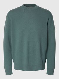 100% WOOL JUMPER, Balsam Green, highres