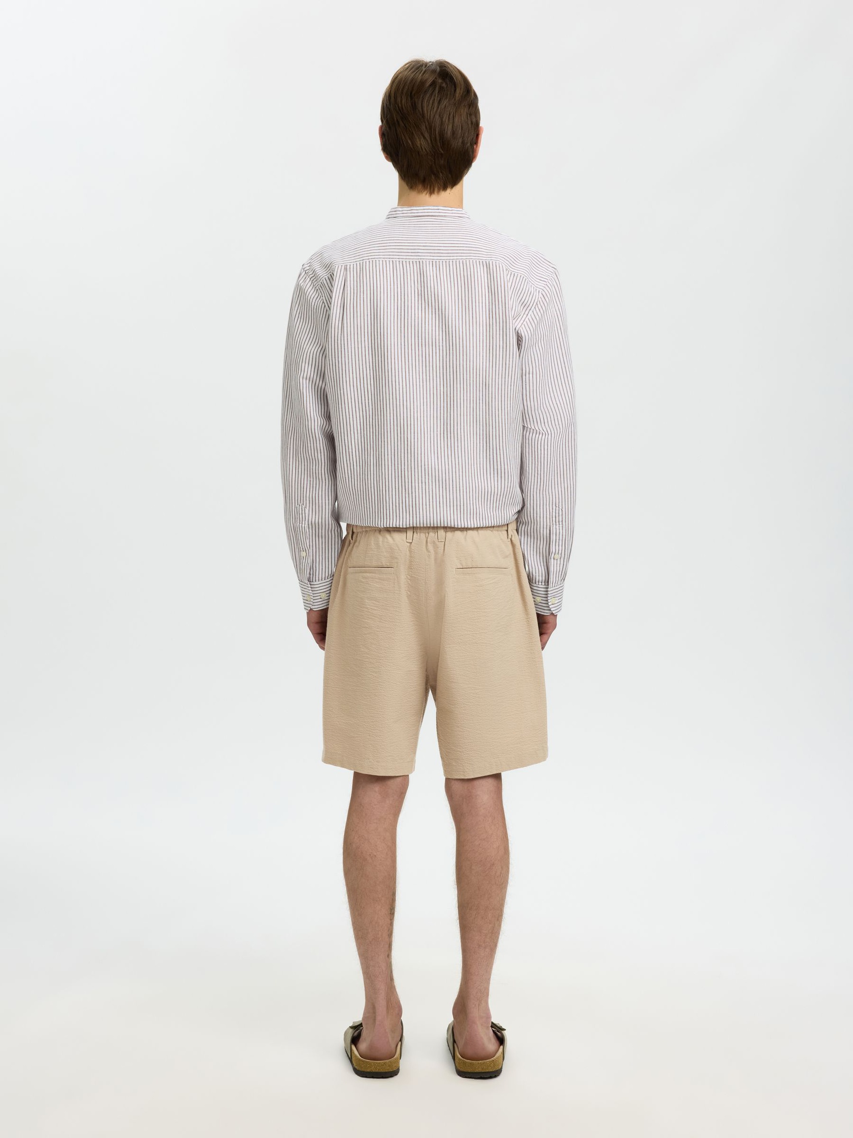TEJIDO MIL RAYAS SHORTS, Pure Cashmere, highres