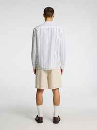 LONGSLEEVE LINNENMIX OVERHEMD, White, highres