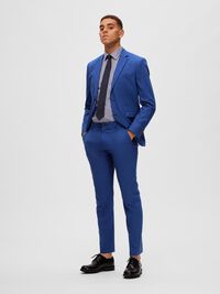 WOVEN WOOL BLEND TROUSERS, Blue Depths, highres