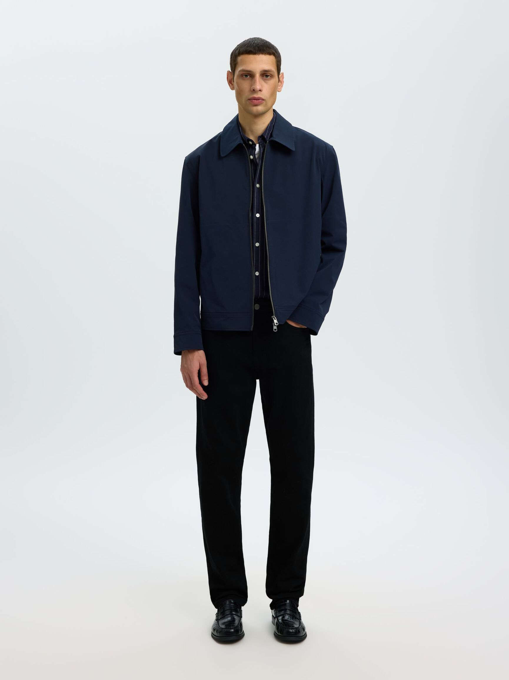 175 SLIM FIT JEANS, Black Denim, highres