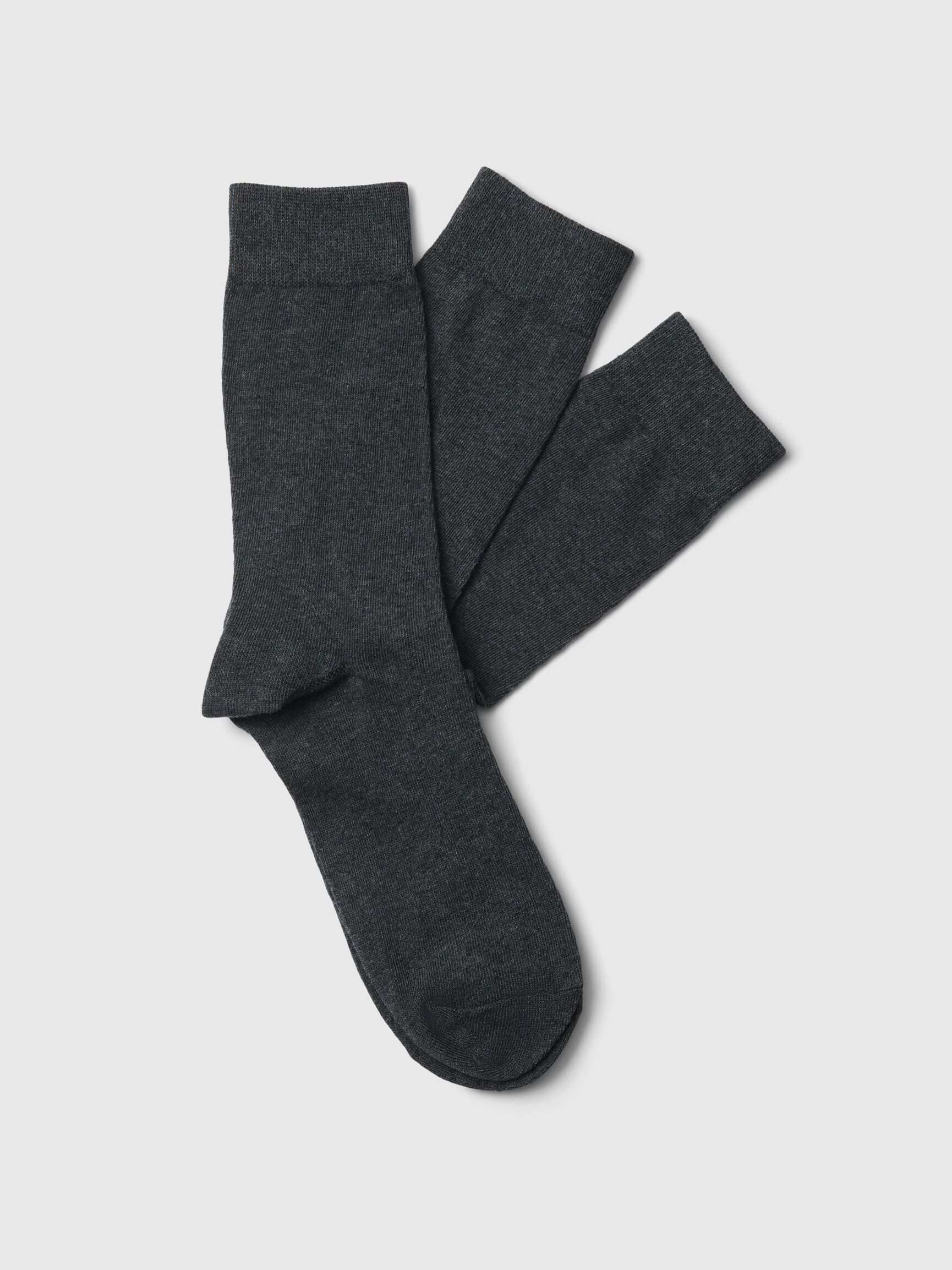 3-PAK STRØMPER, Dark Grey Melange, highres