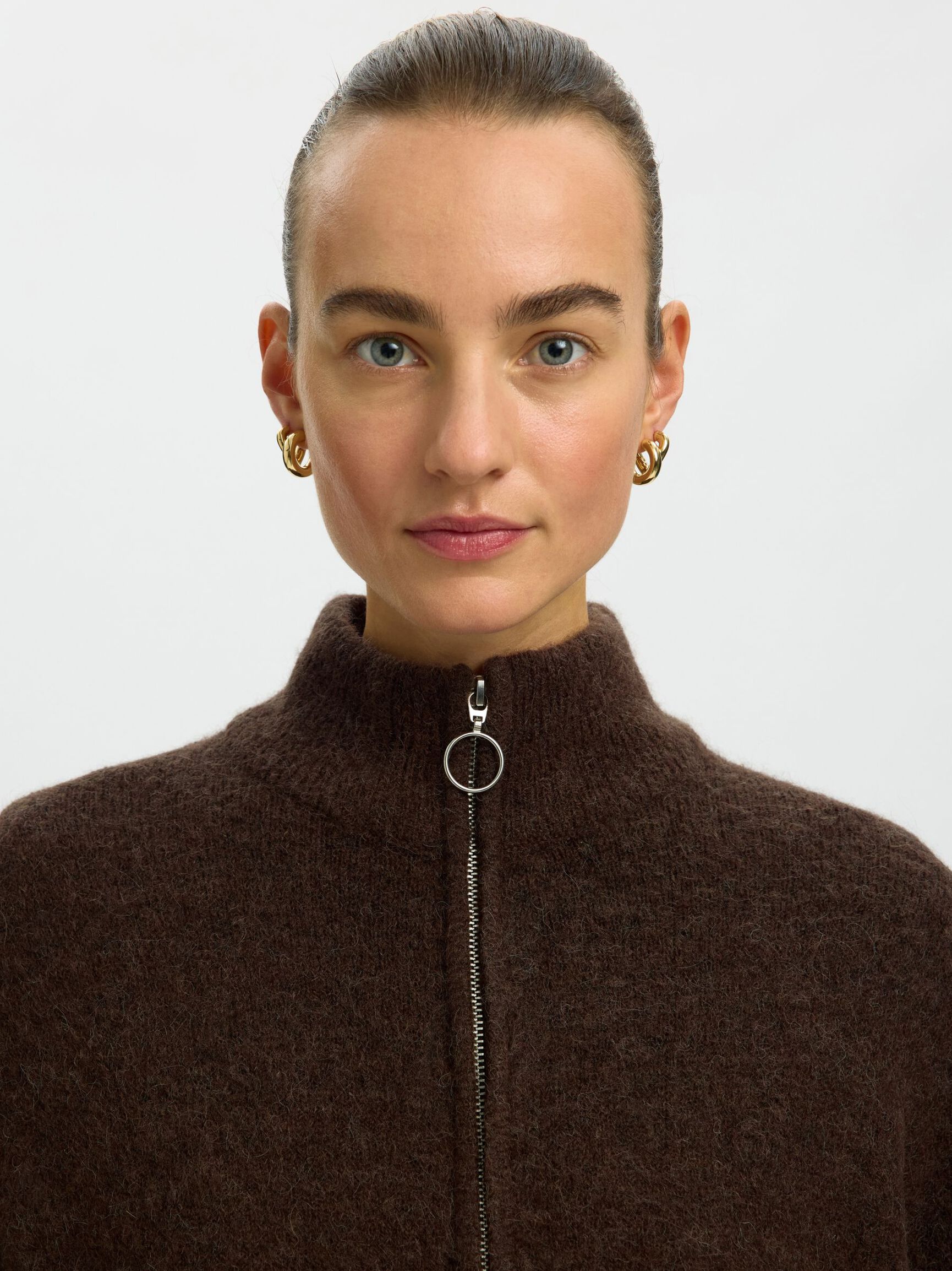 WOOL BLEND CARDIGAN, Delicioso, highres