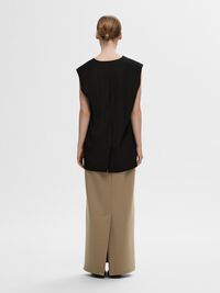 OVERSIZED VEST, Black, highres
