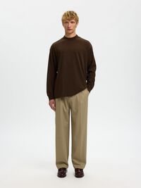 RELAXED FIT LONG-SLEEVED T-SHIRT, Demitasse, highres