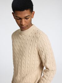 PULLOVER A MAGLIA, Oatmeal, highres