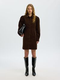COTTON CORDUROY MINI DRESS, Delicioso, highres