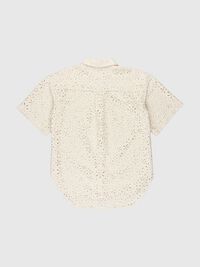 OVERSIZED LACE SHIRT, Sandshell, highres