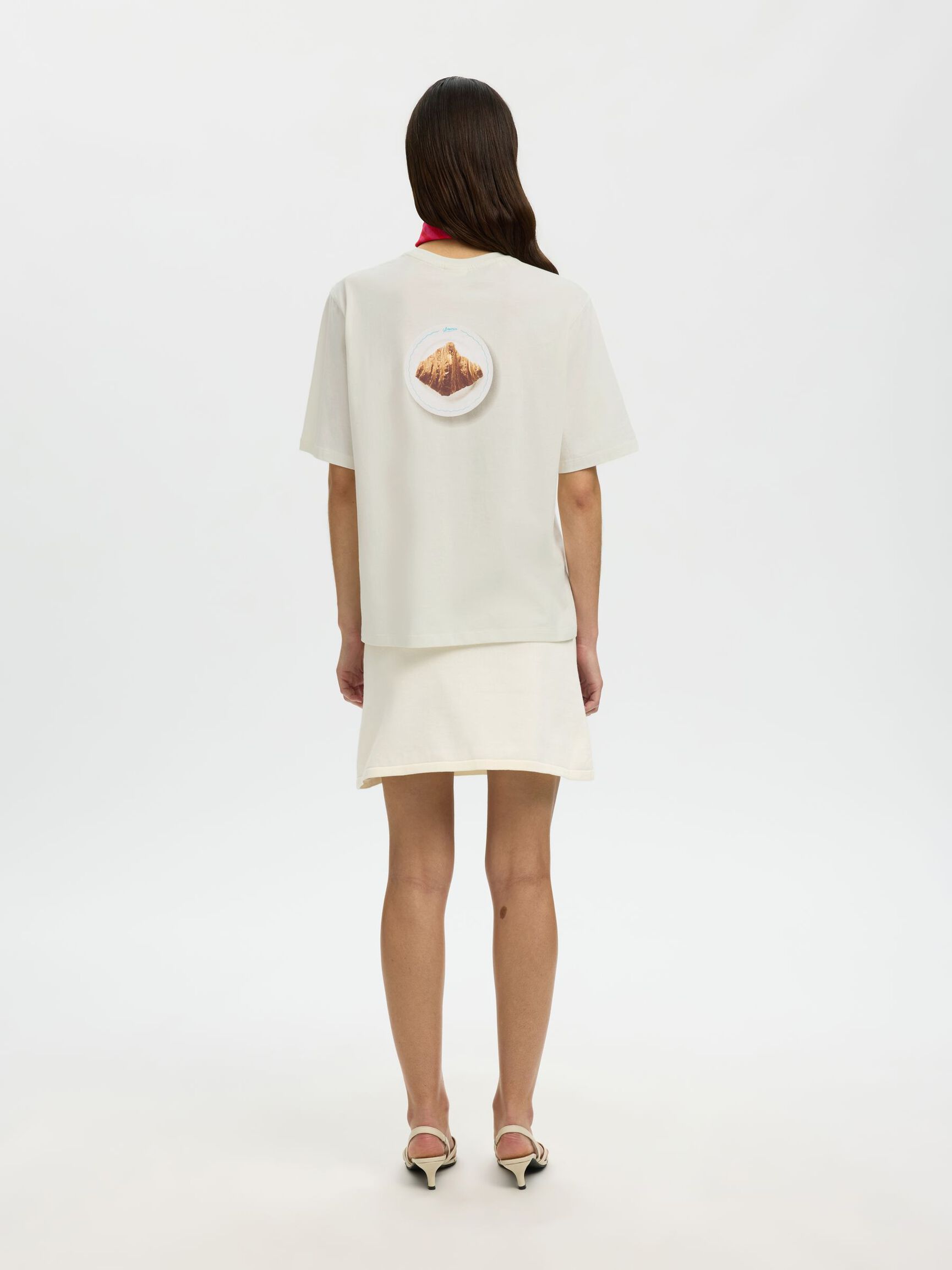 REGULAR FIT PRINT T-SHIRT, Egret, highres