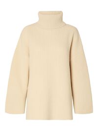 OVERSIZED WOLLGEMISCH PULLOVER, Birch, highres