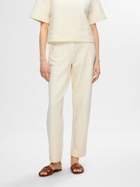 STRAIGHT FIT TROUSERS, Snow White, highres