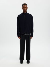 RELAXED FIT STRICKJACKE, Sky Captain, highres