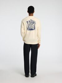 PRINT LONGSLEEVE, Egret, highres
