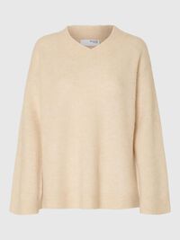WOLLMIX STRICKPULLOVER, Birch, highres