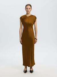 SATIN MAXI DRESS, Monks Robe, highres