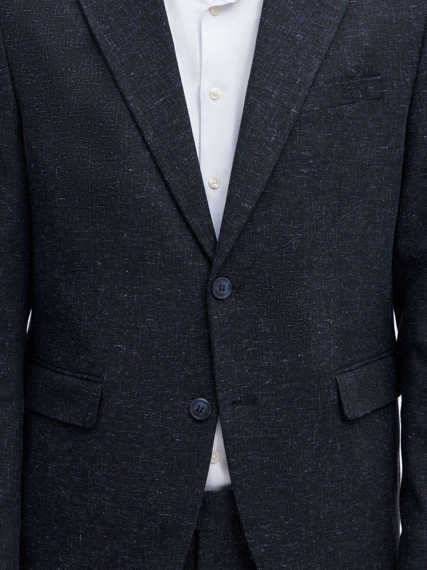 REGULAR FIT SINGLE-BREASTED BLAZER, Dark Sapphire, highres