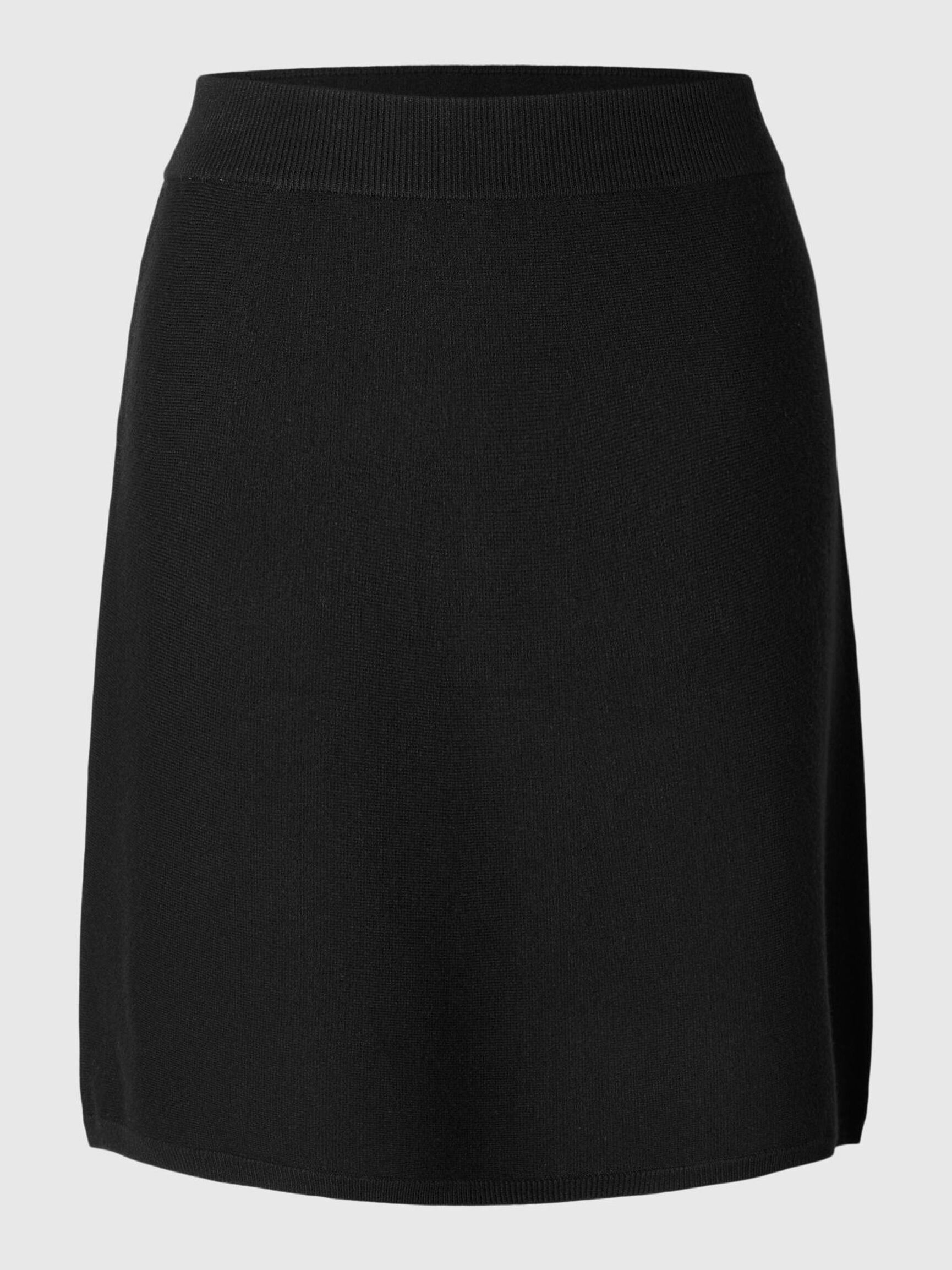 VISKOSEMIX STRICK MINIROCK, Black, highres