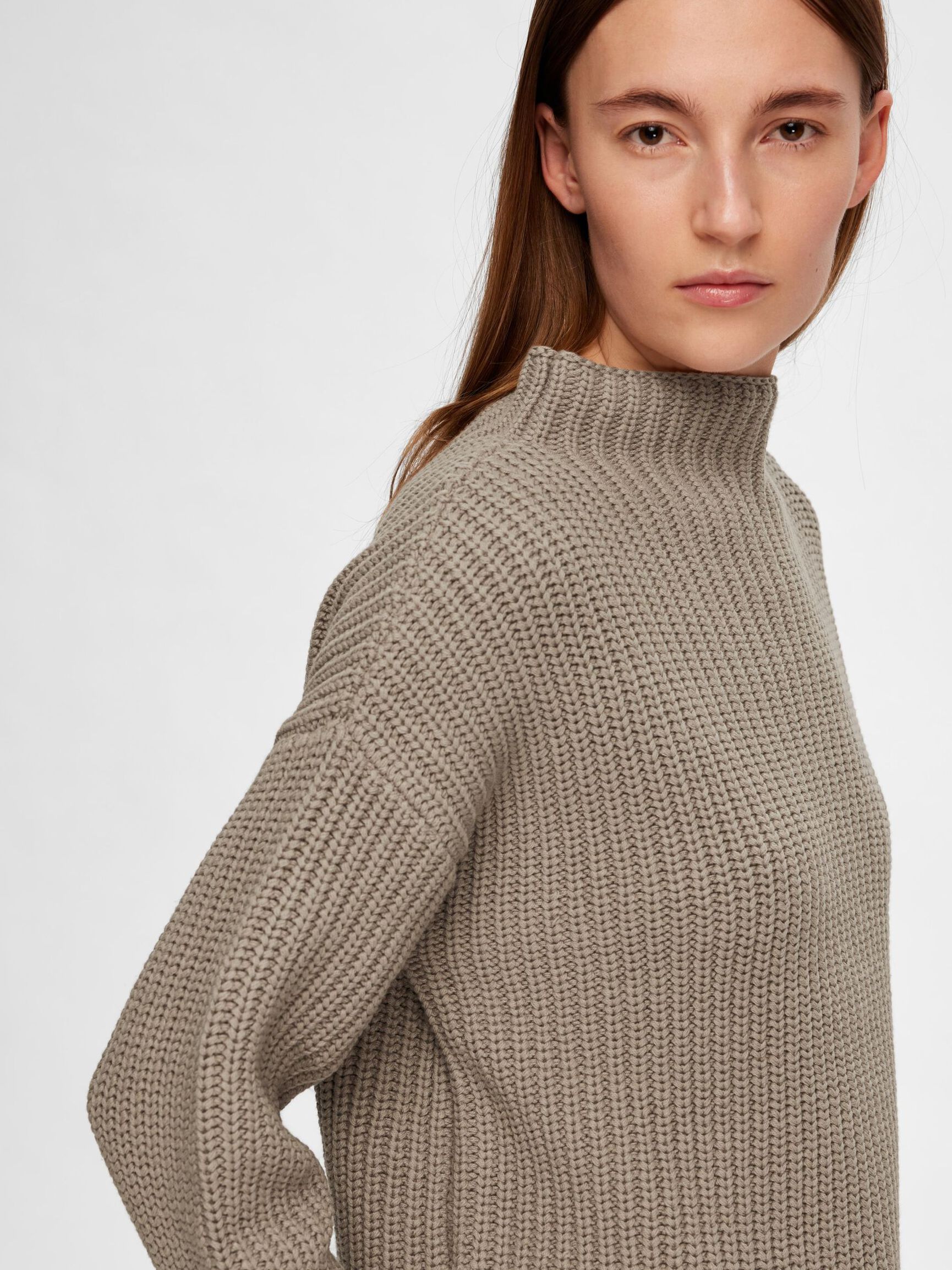 OVERSIZED JUMPER, Greige, highres