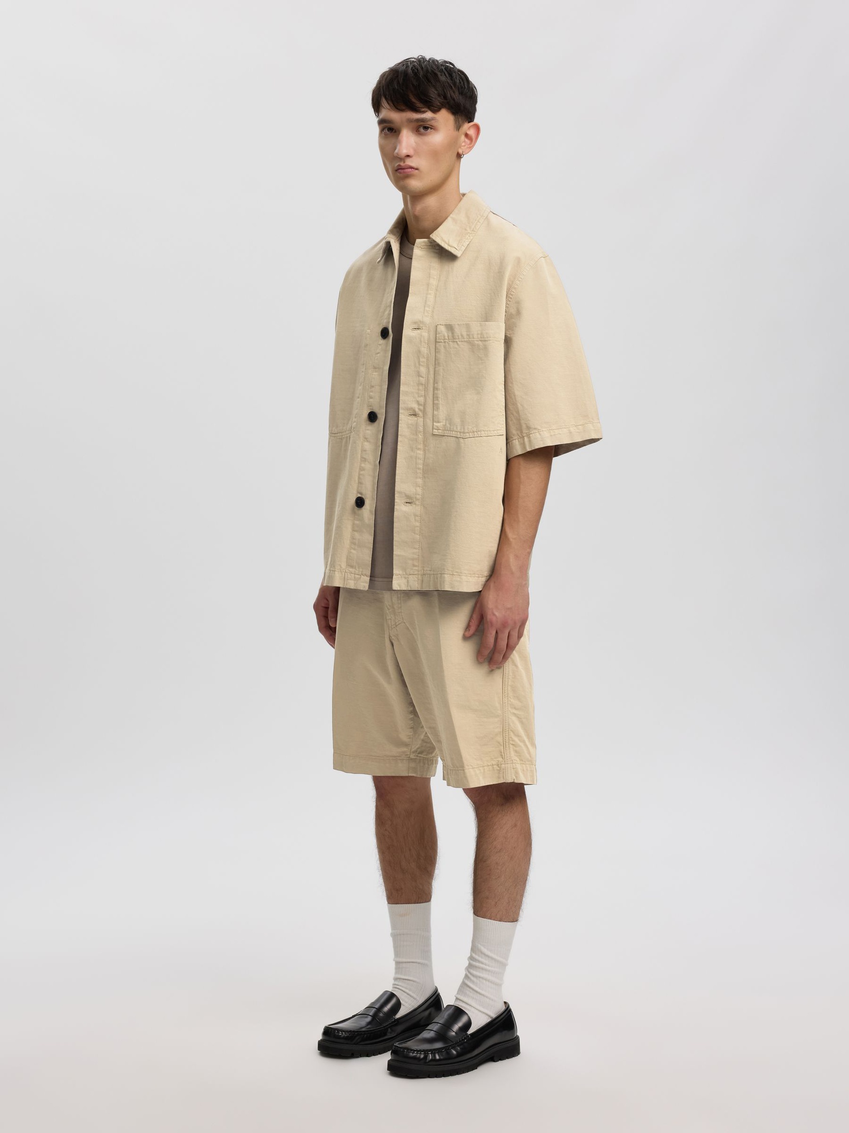 RELAXED FIT SHORTS, Weathered Teak, highres