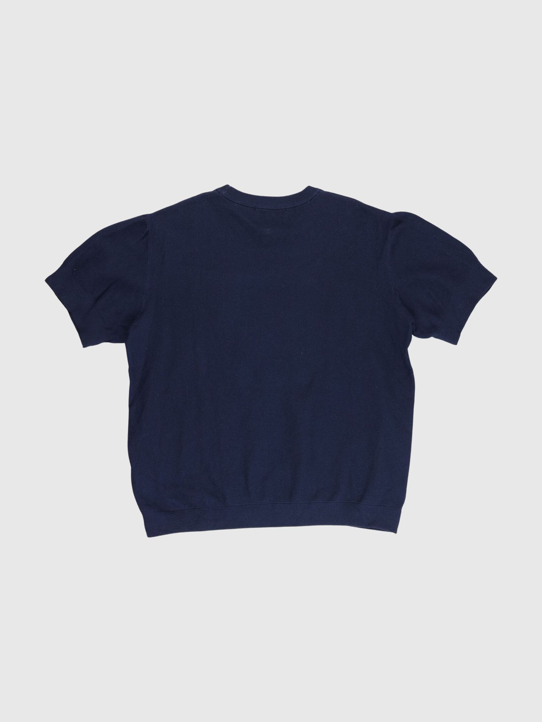 KNITTED SHORT SLEEVED TOP, Sky Captain, highres