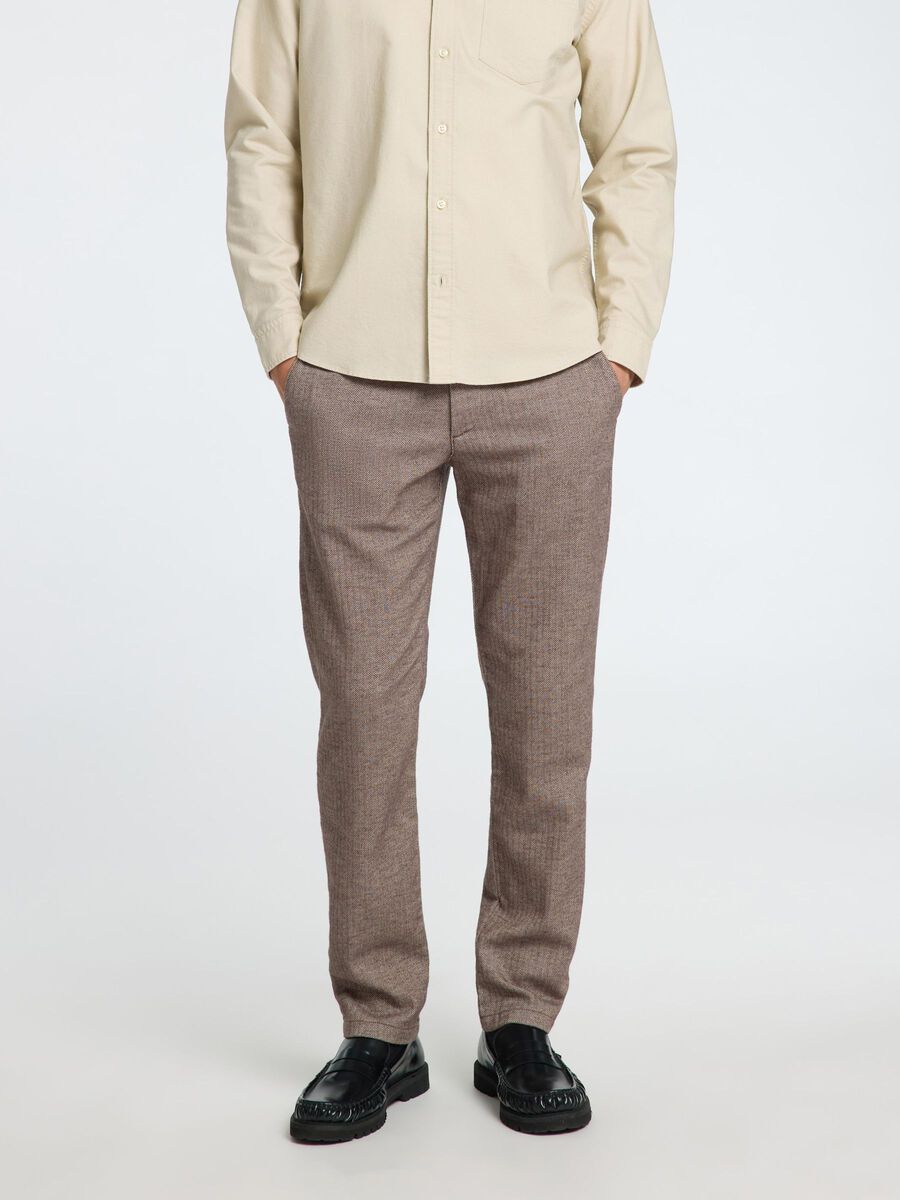Selected 175 SLIM FIT GEBORSTELD CHINO, Morel, highres - 16090139_Morel_1053513_003.jpg