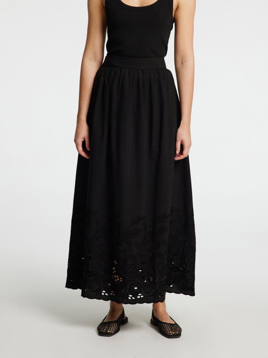 Selected BRODERIE ANGLAISE MAXIROCK, Black, highres - 16096438_Black_003.jpg
