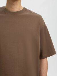 100% COTTON CREWNECK T-SHIRT, Chocolate Chip, highres