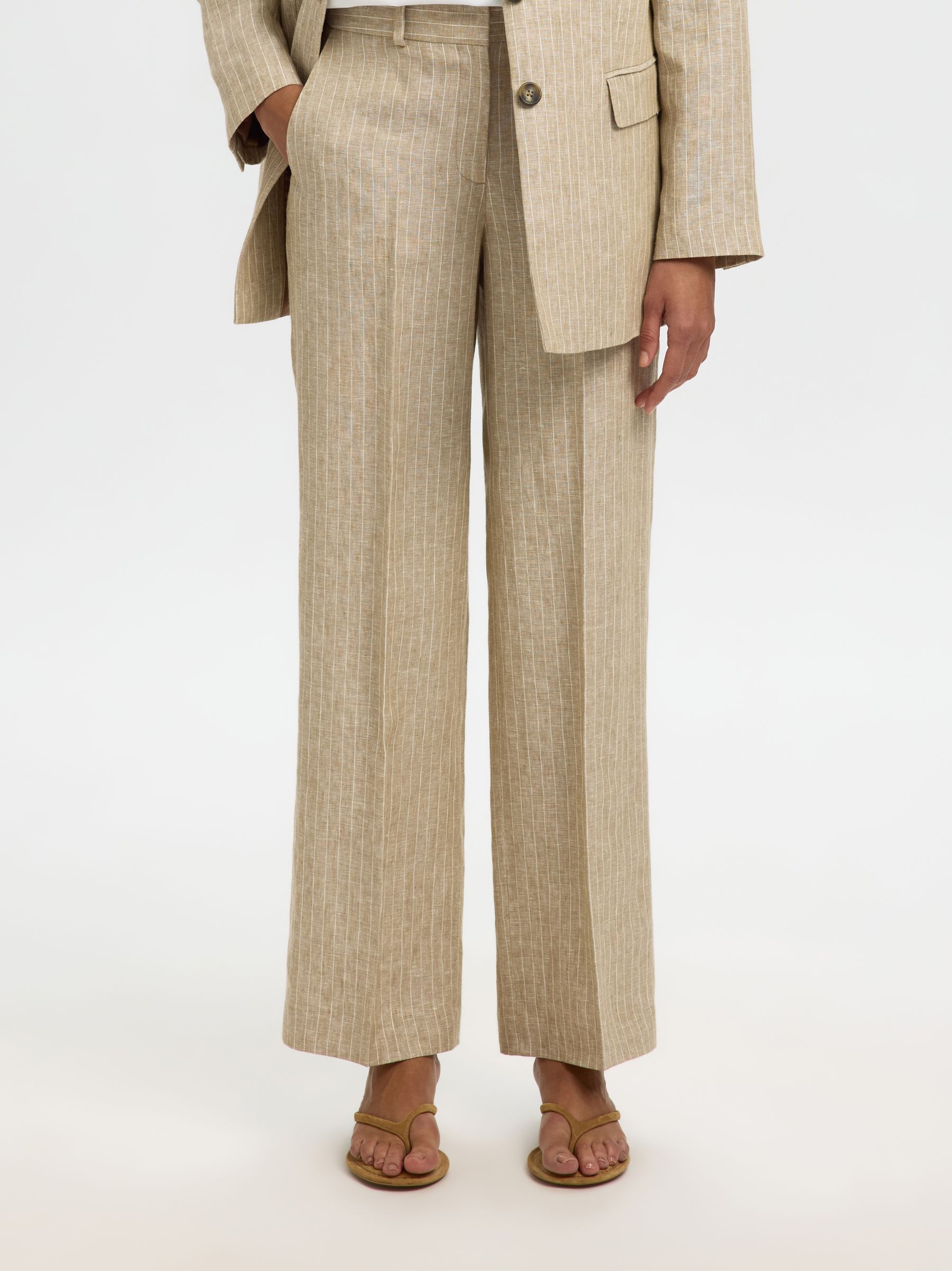LIN PANTALON À JAMBE AMPLE, Weathered Teak, highres
