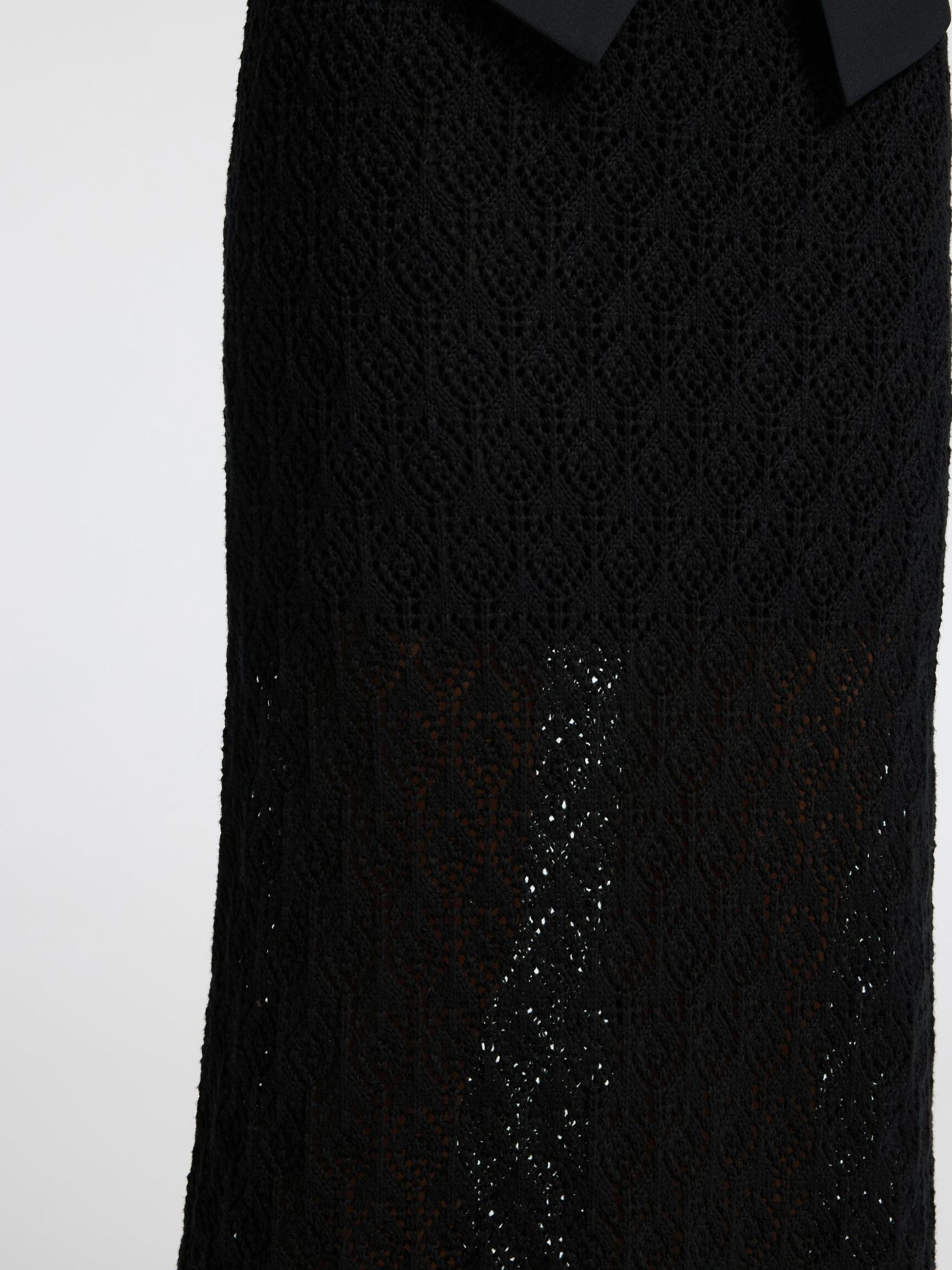 STICKAD MAXIKJOL, Black, highres