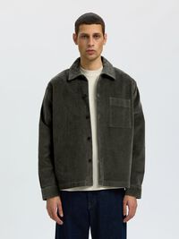CORDUROY OVERSHIRT, Forest Night, highres