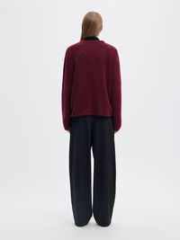 WOOL BLEND KNITTED JUMPER, Tawny Port, highres