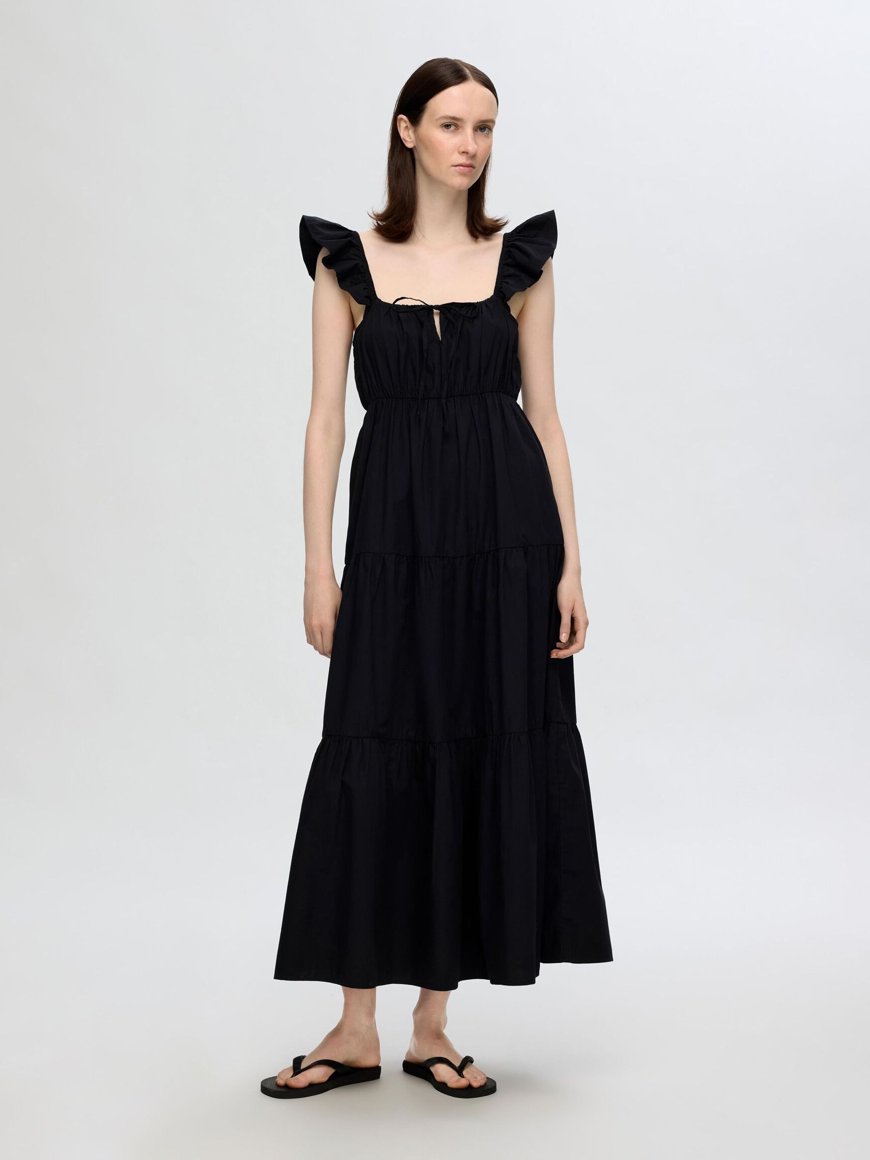 SLEEVELESS MAXI DRESS, Black, highres