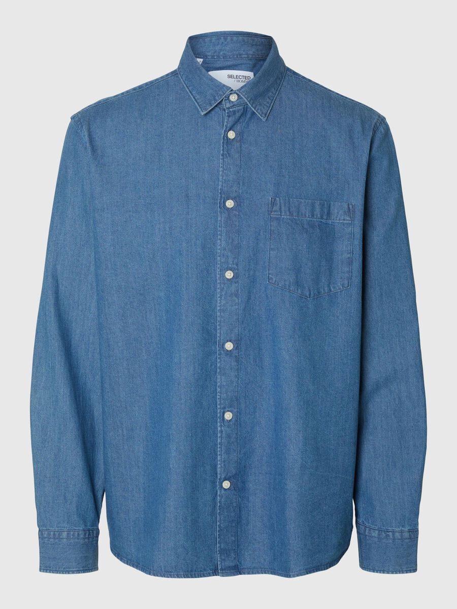 Selected REGULAR FIT  DENIM SHIRT, Medium Blue Denim, highres - 16097482_MediumBlueDenim_001.jpg