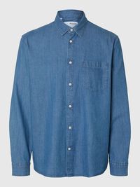 CAMICIA DI JEANS, Medium Blue Denim, highres