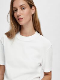 OPSTAANDE KRAAG T-SHIRT, Bright White, highres