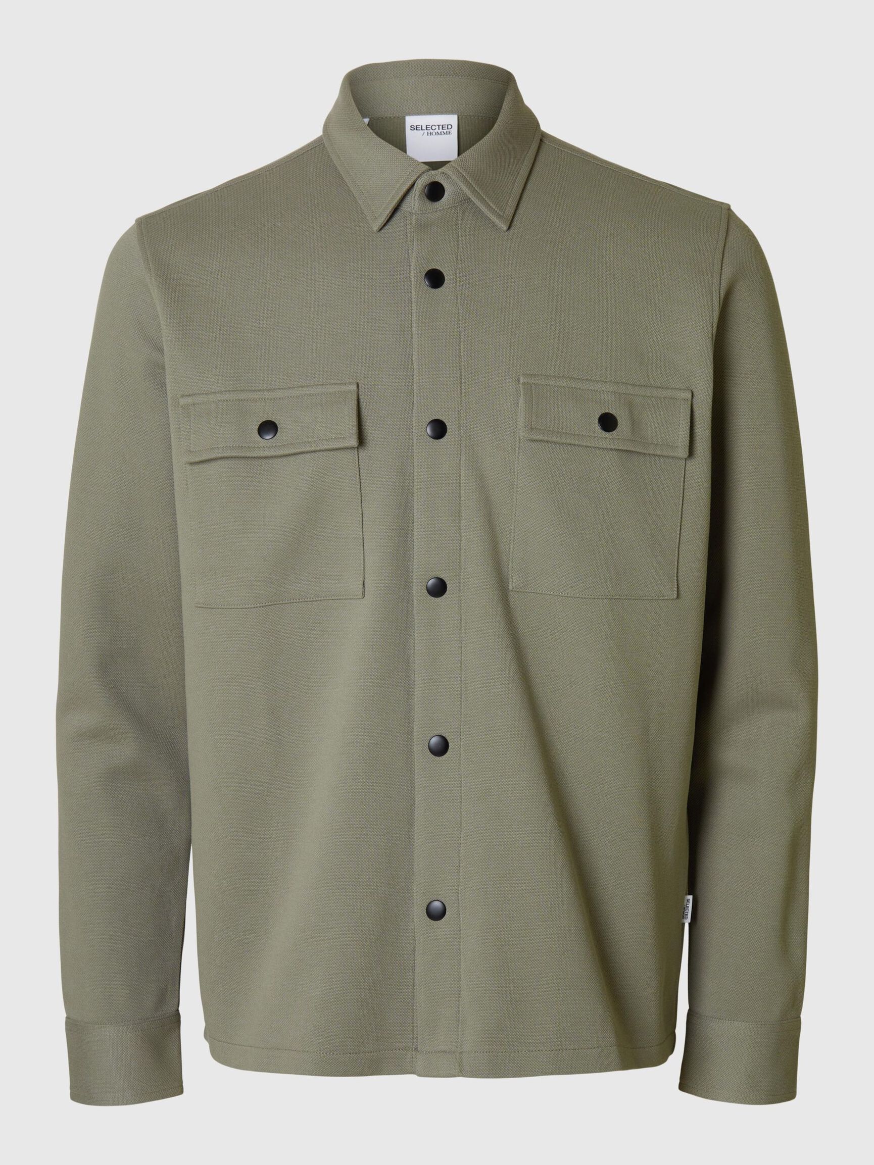 KLASSISCHES OVERSHIRT, Vetiver, highres