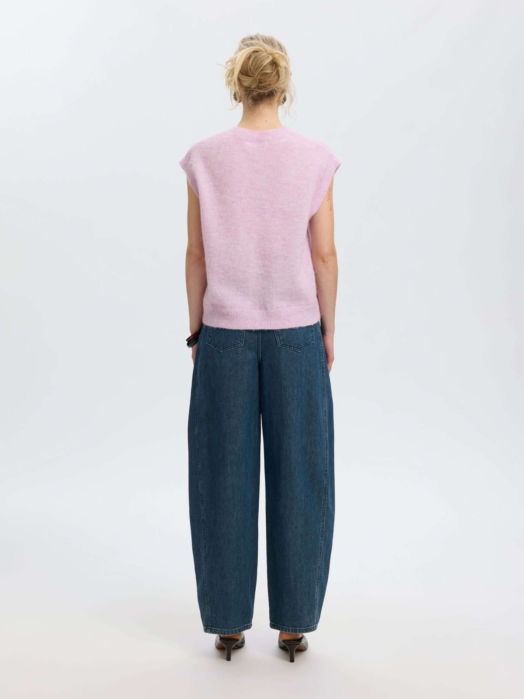 WOOL BLEND KNITTED VEST, Winsome Orchid, highres