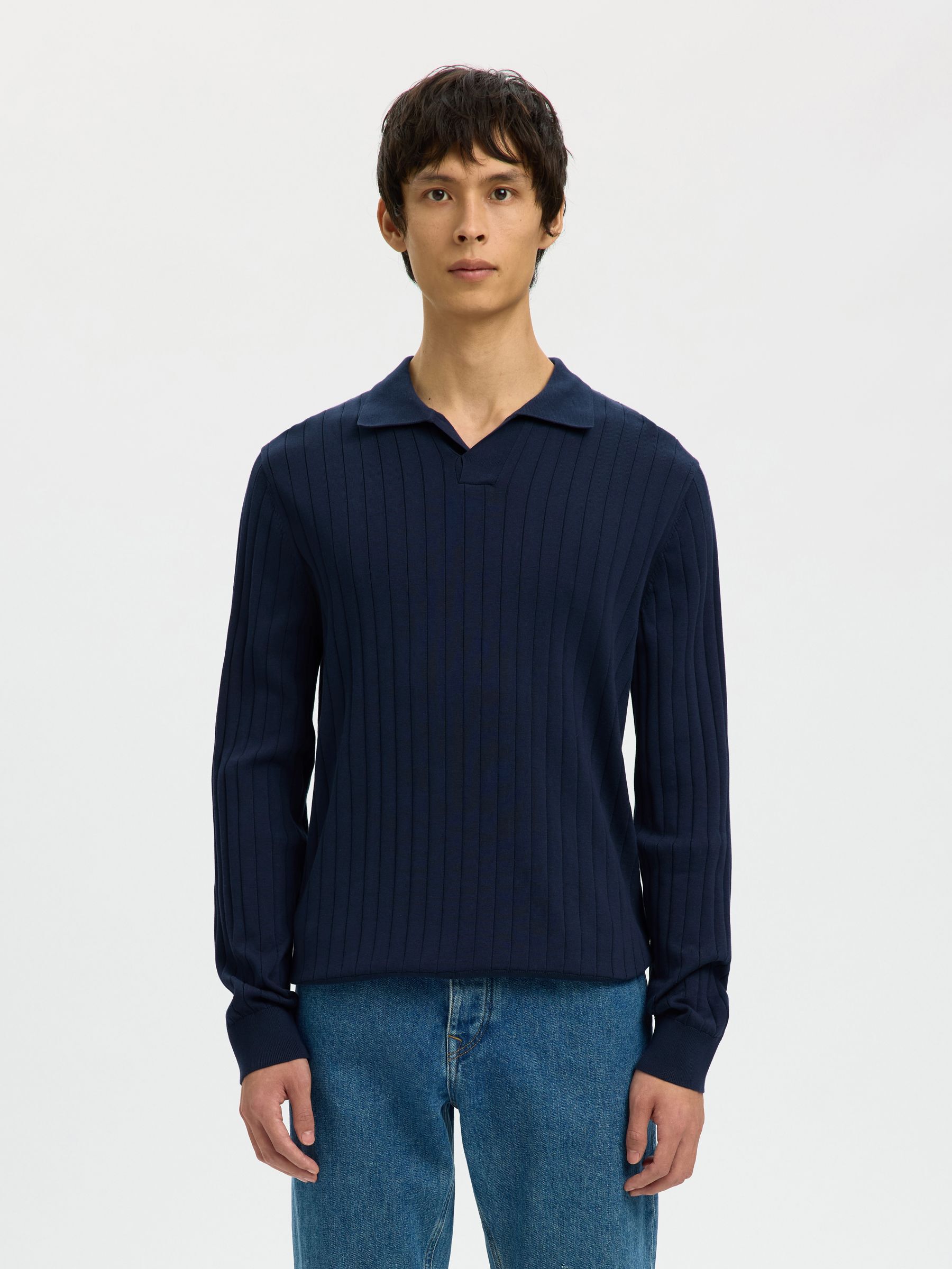 REGULAR FIT POLO SHIRT, Navy Blazer, highres