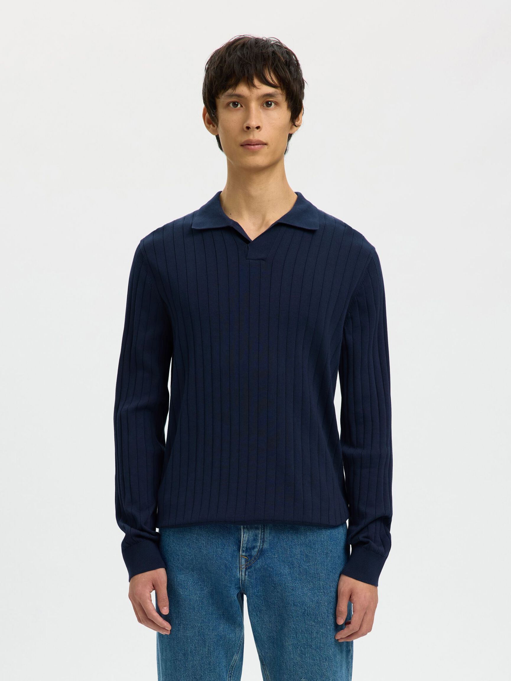 REGULAR FIT POLO SHIRT, Navy Blazer, highres