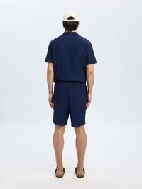 RIBBED SHORTS, Black Iris, highres