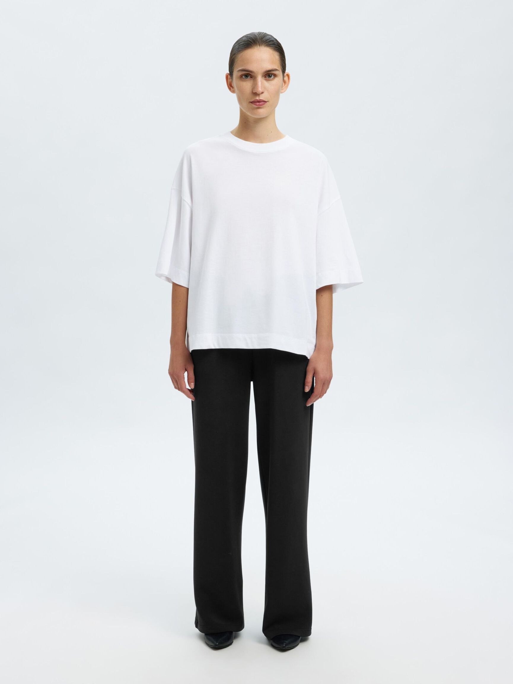 RELAXED FIT HOSE, Black, highres