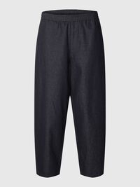 BUKSER MED BARREL-FIT, Dark Navy, highres