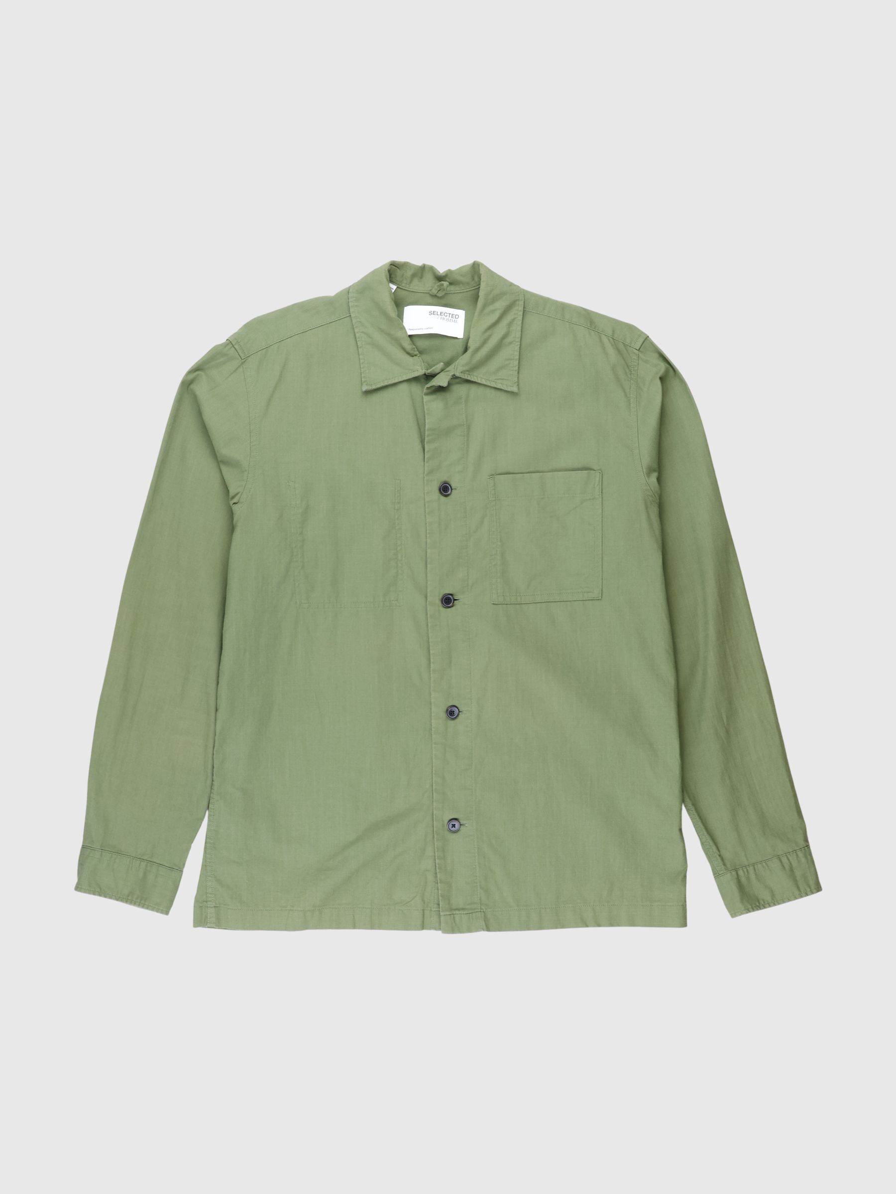 EINFARBIGES OVERSHIRT, Olivine, highres