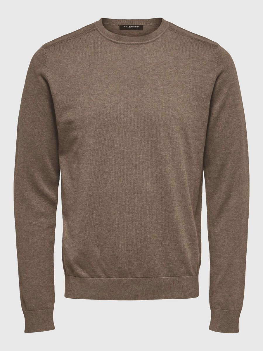 Selected LANGARM STRICKPULLOVER, Teak, highres - 16074682_Teak_778122_001.jpg